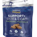 FISH4DOGS Support+ Skin & Coat, Pamlsky pro psy na podporu srsti s kousky makrely 225 g