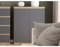 Skříňka Carlos 80 cm, dub artisan/grafit