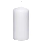 Válcová svíčka bílá, 12 cm