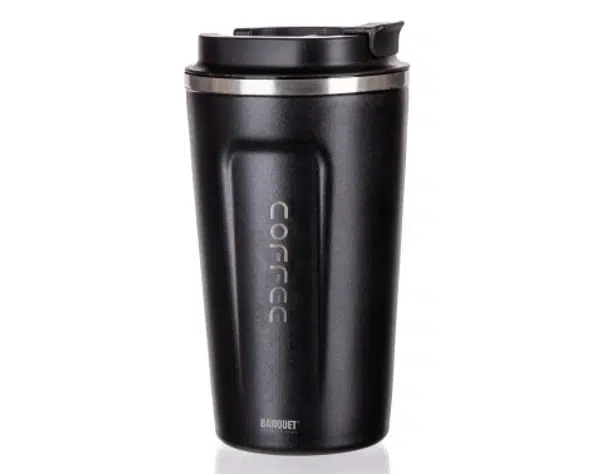 Cestovní termohrnek Arty 450 ml, černý