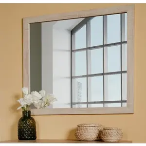 Nástěnné zrcadlo Bali 80x70 cm, dub sonoma