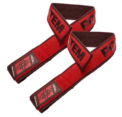 POWER SYSTEM Trhačky na posilování LIFTING STRAPS DUPLEX BLACK/RED One Size 2 ks
