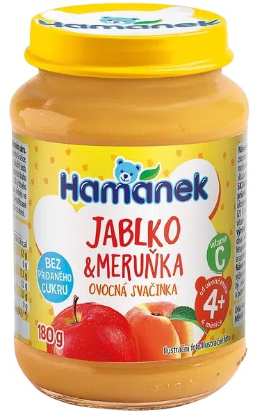 HAMÁNEK Meruňka ovocná svačinka bez přidaného cukru 180 g