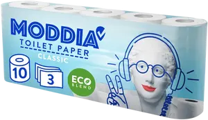 MODDIA Toaletní papír 3vrstvý 10 ks