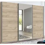 Šatní skříň Ernie, dub hickory/zrcadlo