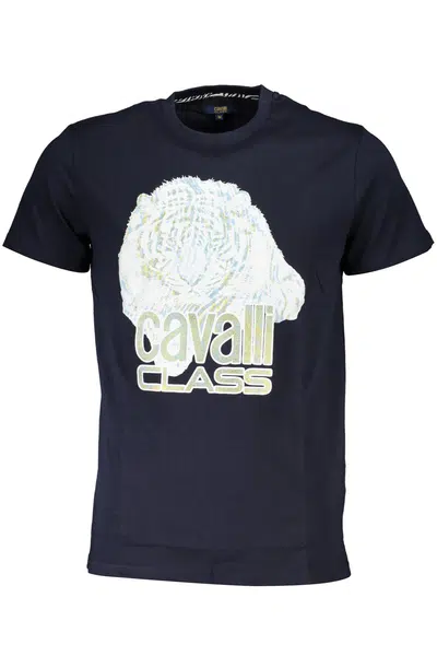 CAVALLI CLASS SHORT SLEEVE T-SHIRT MEN BLUE