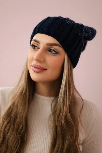 Kesi Čapica с fleece Milano K203 námornícka modrá melanž+námornícka modrá