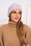 Kesi Čapica s fleece Pola K267 červená + svetlo béžová