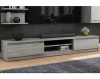 TV stolík Carlos, šedý betón, 175 cm%