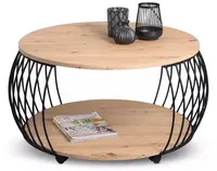 Okrúhly konferenčný stolík Peking 80 cm, dub artisan%