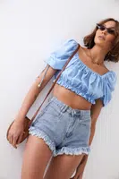 Women's shorts with frayed hem