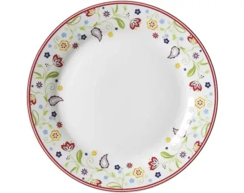 Plytký tanier Shanti 27 cm, farebné kvety%