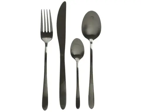 Súprava príborov (16 dielov) Eleganz, čierna%