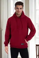 34605 Dewberry Kangaroo Pocket Hoody Mens Sweatshirt-BURGUNDY