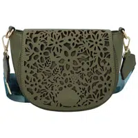 Dámska kožená crossbody kabelka khaki - ItalY Betteryela
