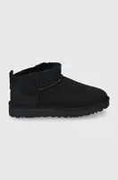 Semišové sněhule UGG Classic Ultra Mini černá barva, 1116109.BLK