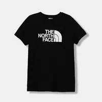 Dětské tričko The North Face TEEN EASY REGULAR SS TEE černá barva, s potiskem, NF0A8EHGJK31