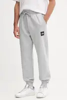 Tepláky The North Face Fine pánské, šedá barva, s potiskem, NF0A8C1KDYX1