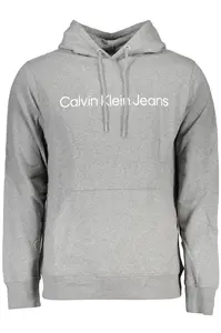 Šedá mikina Calvin Klein bez zipu
