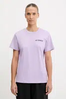 Sportovní triko adidas TERREX dámské, fialová barva, JX3852