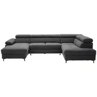 Stylife SEDACÍ SOUPRAVA, textil, barvy grafitu