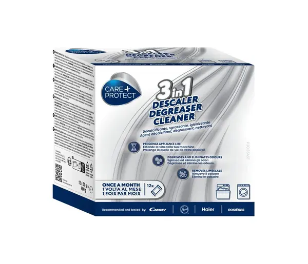 Care+Protect CPP1250DW 3v1 čistič praček a myček 12x50 g