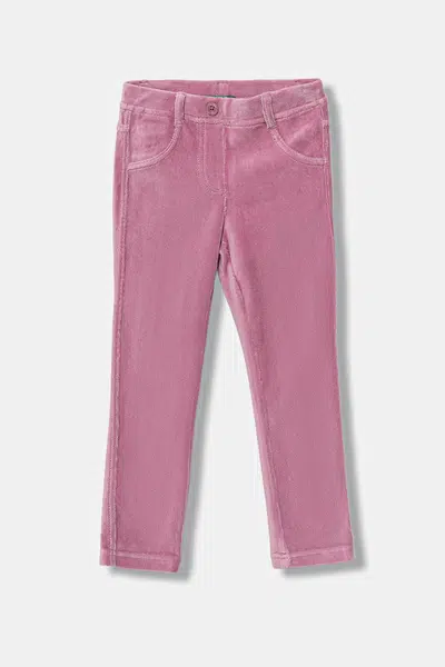 Dětské kalhoty United Colors of Benetton růžová barva, 4DZBGE00L