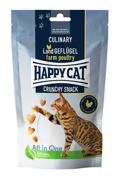 Happy Cat Culinary Crunchy Snack - drůbeží 70 g