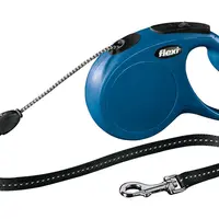 Flexi Classic M lanová vôdzka v rôznych farbách, 5 m Modrá