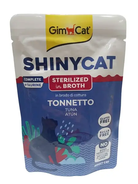 GimCat Shinycat vlhké krmivo pro kastrované kočky - tuňák 70 g