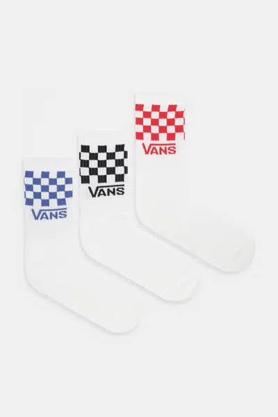 Ponožky Vans 3-pack bílá barva, VN000QBUWHT1