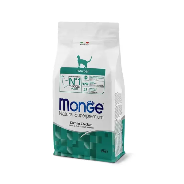 Monge Cat Hairball - kuřecí 1,5 kg
