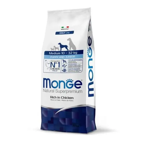 MONGE Natural Superpremium Medium Puppy 12kg rmivo s kuracím pre šteňatá stredných plemien
