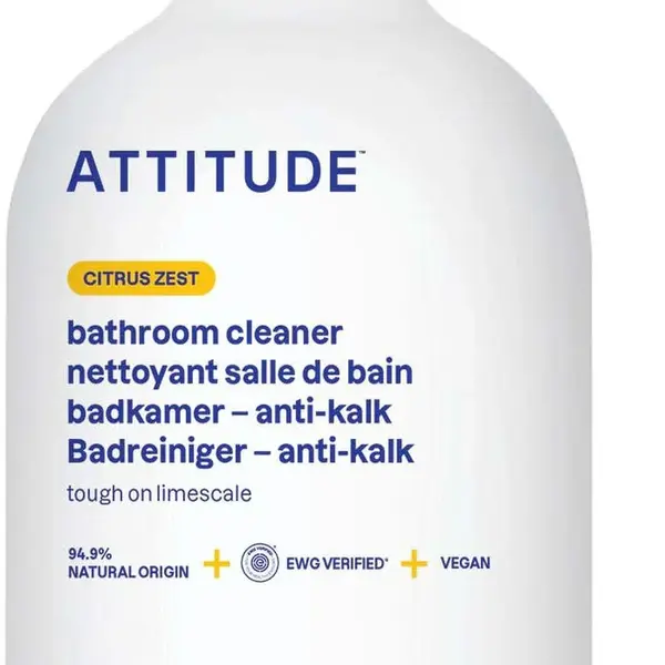 ATTITUDE Čistič na kúpeľne s vôňou citrónovej kôry s rozprašovačom 800 ml