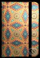 Zápisník s gumičkou 95x140 mm zlatooranžový ornament