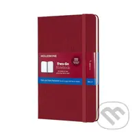 Moleskine - zápisník Two-go tmavočervený (malý, čistý/linajkovaný)