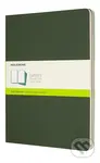 Moleskine - sada 3 zošitov (zelená väzba) (veľké, čisté)