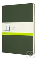 Moleskine - sada 3 zošitov (zelená väzba) (veľké, čisté)