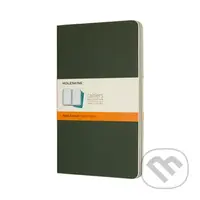 Moleskine - sada 3 zošitov (zelená väzba) (stredné, linajkované)