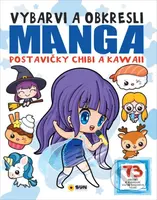 Vybarvi a obkresli: Manga - postavičky Chibi a Kawaii - kniha z kategorie Omalovánky