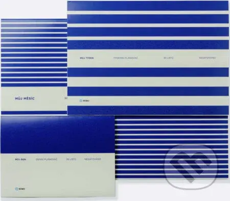 Nedatovaný plánovač - set 4 (denní A5, týdenní A4 na šířku, měsíční A3)