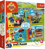 Odvážny Požiarnik Sam / Prism A&D Fireman Sam 4v1 - puzzle z kategorie 15 - 60 dílků
