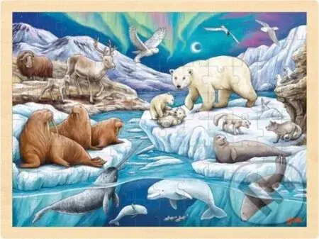 Dřevěné puzzle Polární noc - puzzle z kategorie 60 - 300 dílků