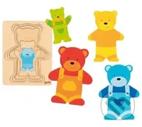 Vícevrstvá vkládačka Medvěd - puzzle z kategorie Maxi dílky