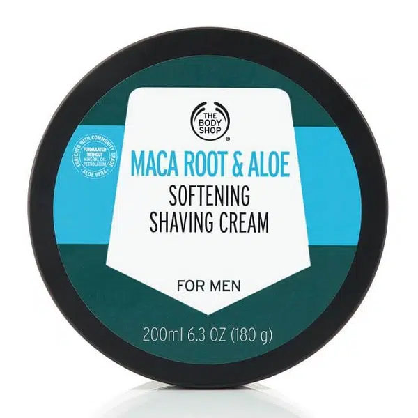 The Body Shop Zjemňujúci krém na holenie Maca Root & Aloe (Shaving Cream) 200 ml