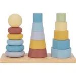 Tooky Toy Drevená skladacia veža Tvary
