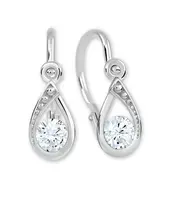 Soliter Očarujúce náušnice z bieleho zlata s čírymi kryštálmi 236 001 01016 07