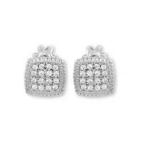 Soliter Štvorcové náušnice kôstky z bieleho zlata 745 239 001 01047 0700000