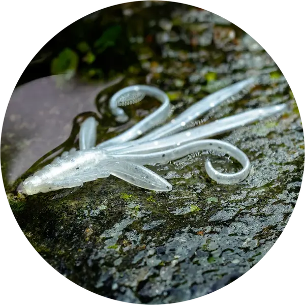 Redbass gumová nástraha nymfa white g - xl 130 mm