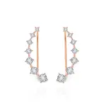 Beneto Bronzové pozdĺžne náušnice s čírymi zirkónmi AGU2712-RG